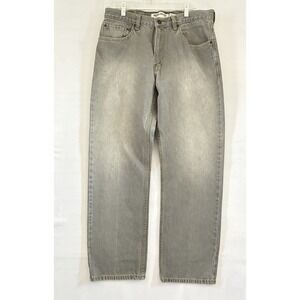 Levis 505 Jeans Mens 34x30 Black Fade Wash Regular Straight Stretch Denim Pants